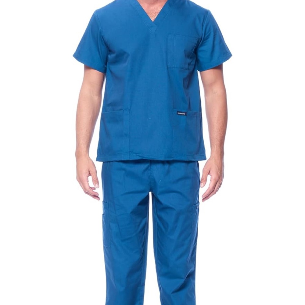 Men’s Caribbean Blue Medical Scrub Set